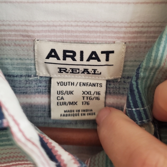 Ariat REAL Downstream Shirt Girls Size XXL (16) - Picture 5 of 8